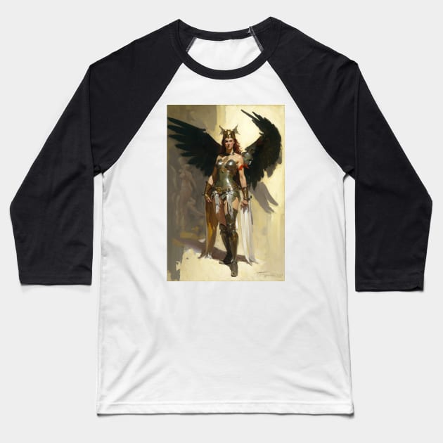 Hawkgirl - Hawkwoman - Classic Portrait - DC Comics Baseball T-Shirt by YeCurisoityShoppe